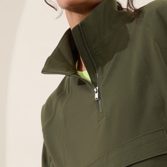 Athleta olive green 'Boundless Popover' jacket - Picture 5 of 11